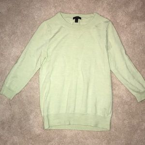 J crew mint green crew neck sweater